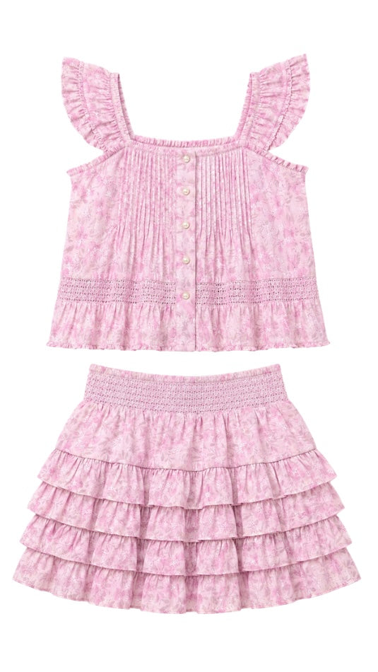Saline Top Pink Posy