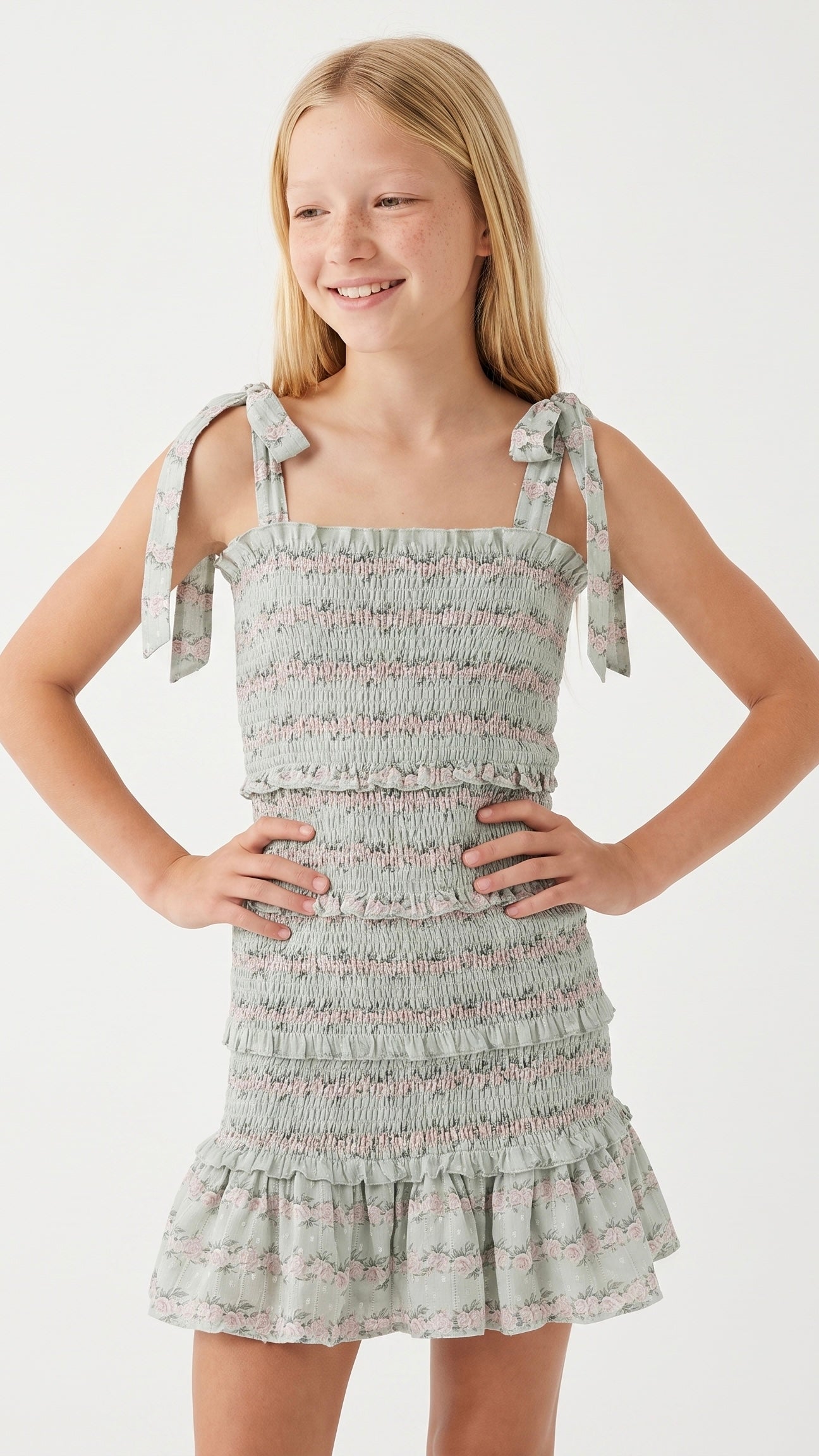 Reine Dress Verte Fleur