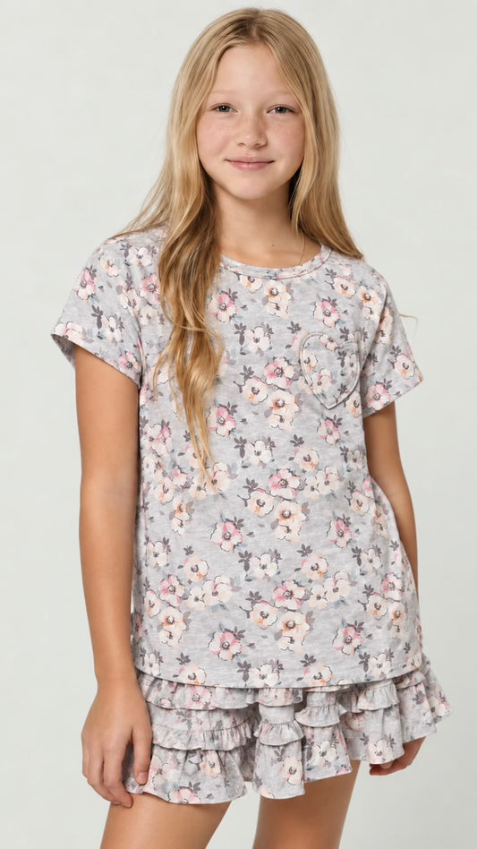 T-Shirt in Blush Meadow