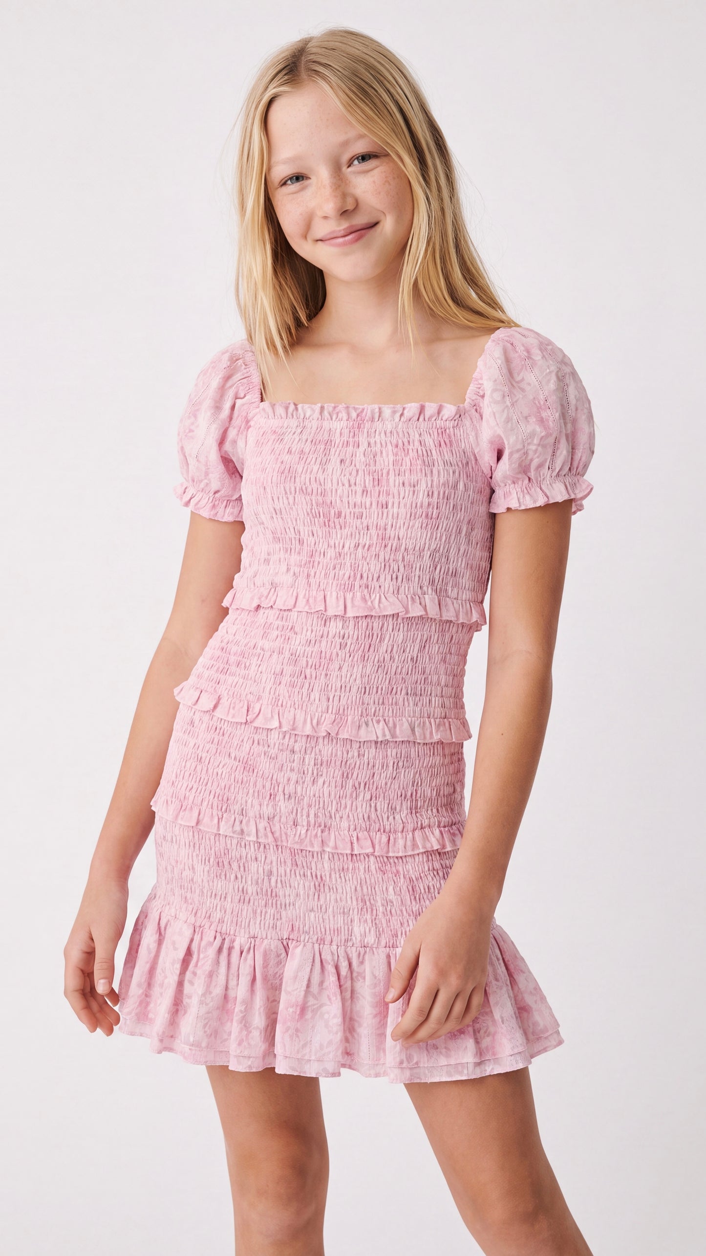 Milou Dress Pink Posy