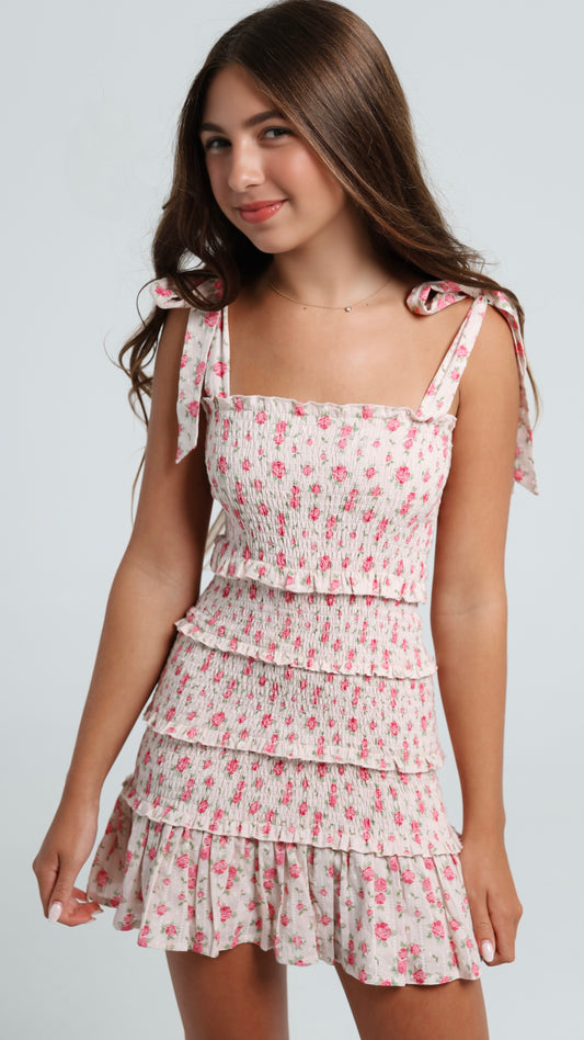 Reine Dress in Petite Rose