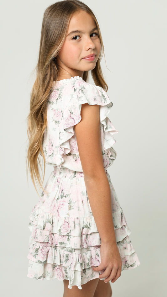 Gustavia Dress in Dusty Rose