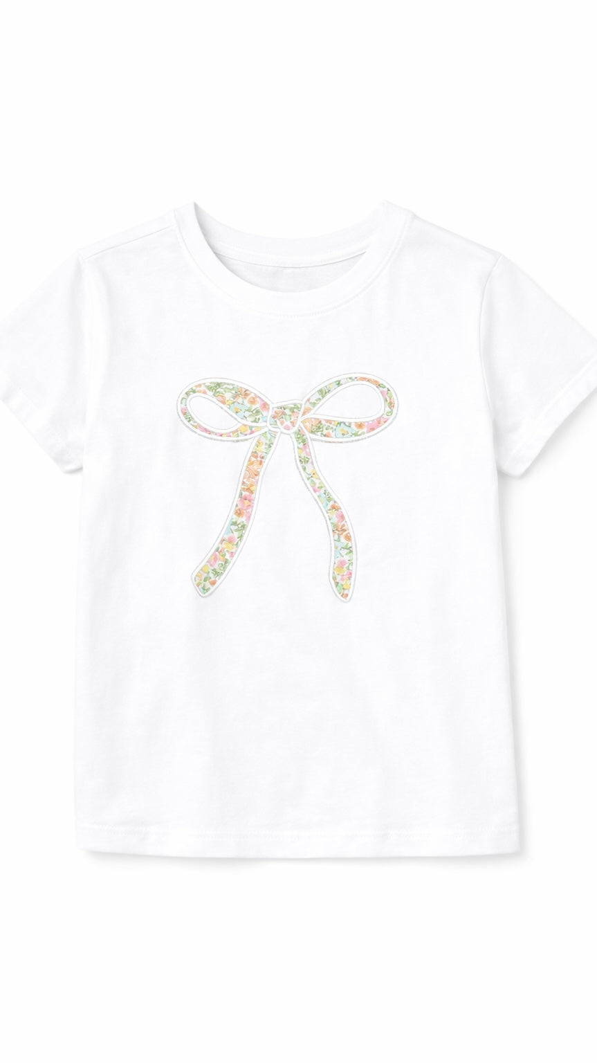 Bow T- Shirt in Garden Sorbet