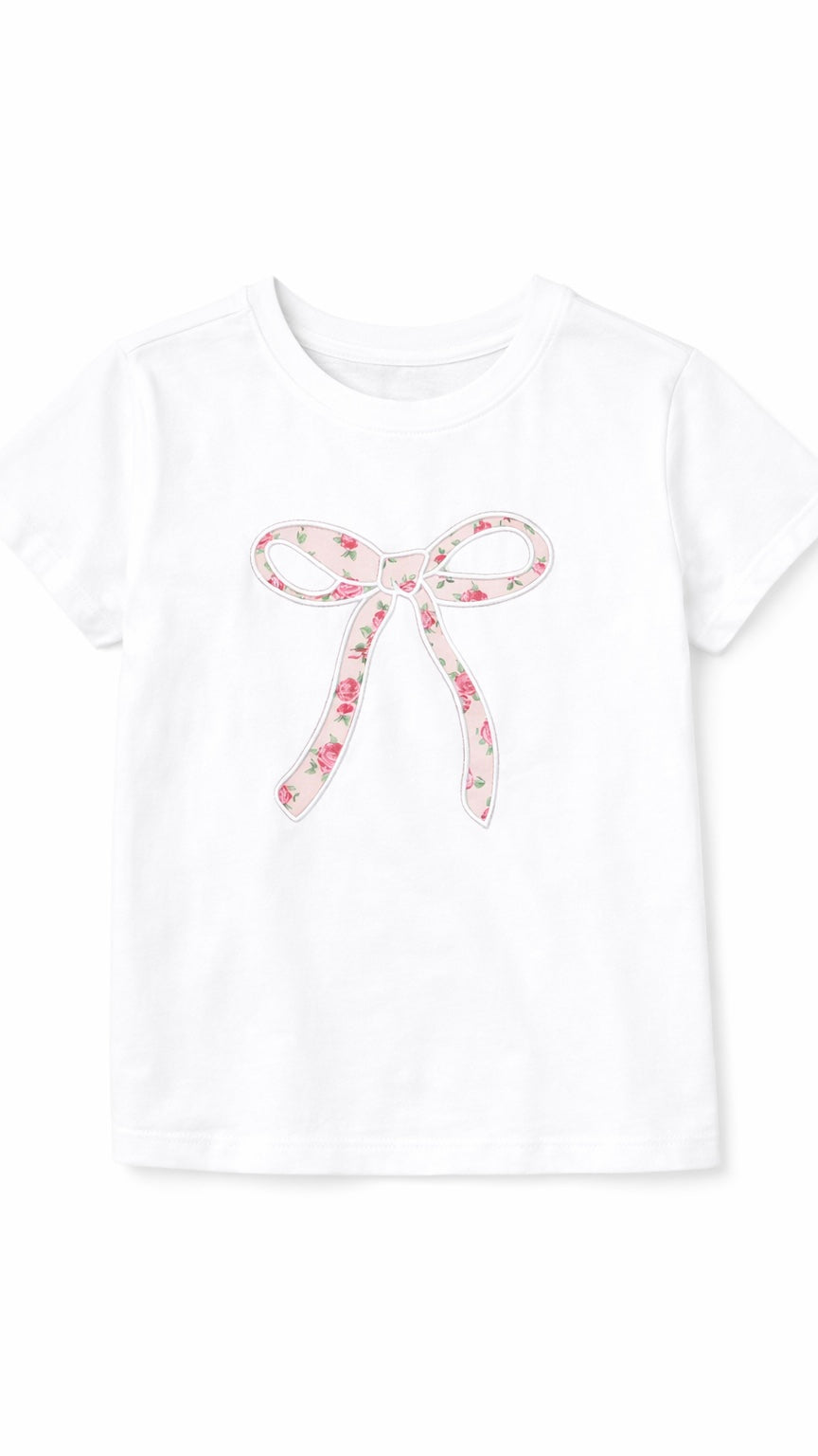 Bow T-Shirt in Petite Rose