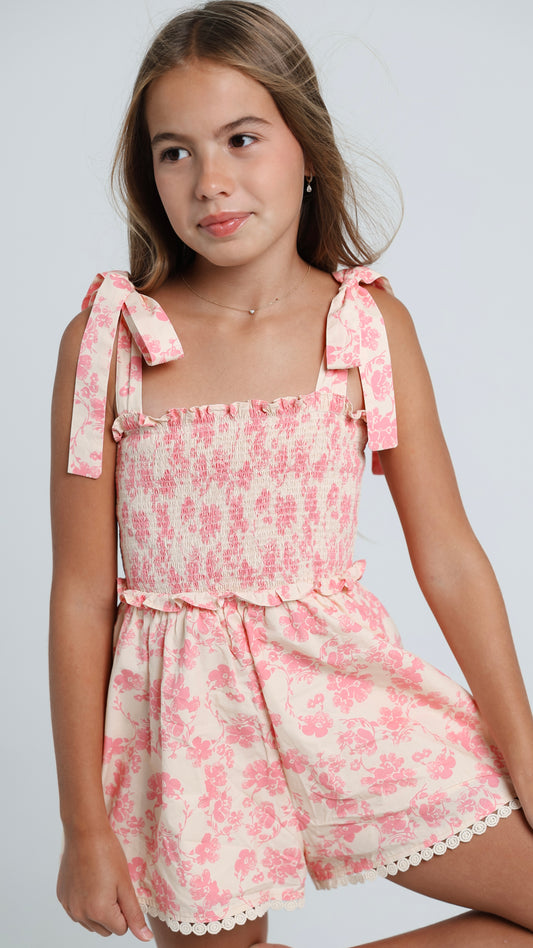 Shellona Romper in Pink Petal