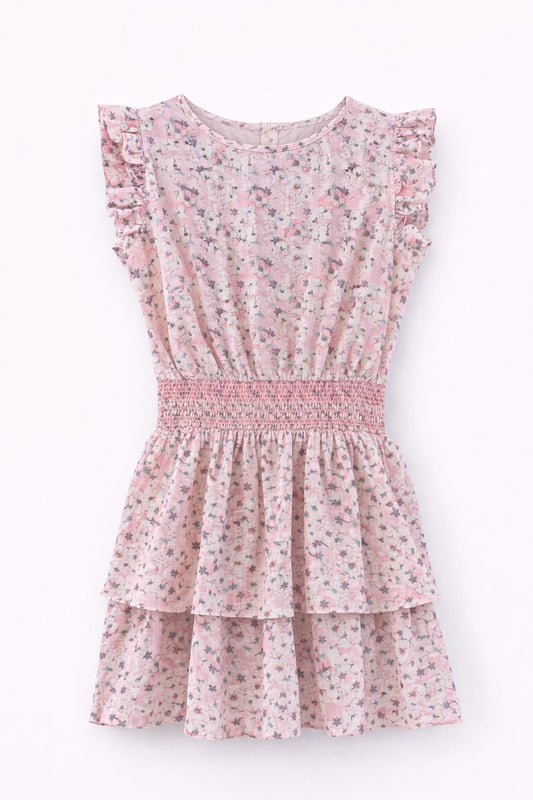 Marigot Dress in Blush Meadow Pink