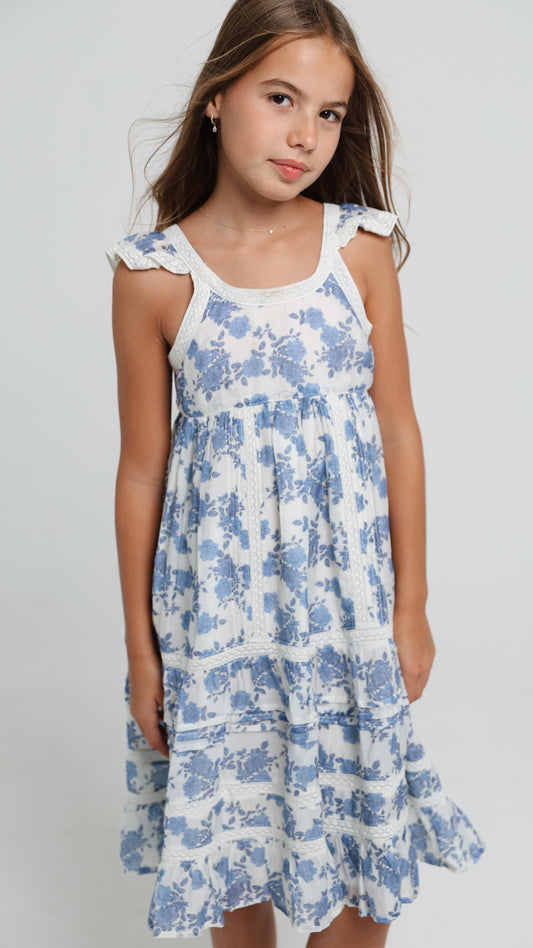 Claret Dress in Blue Reverie